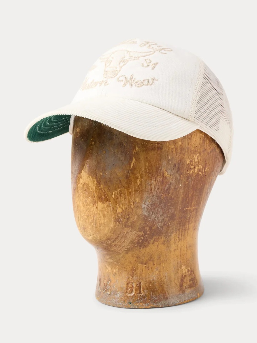 RRL CORDUROY-BILL TWILL TRUCKER CAP